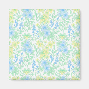Fresh Pastel Floral Pattern Magnet