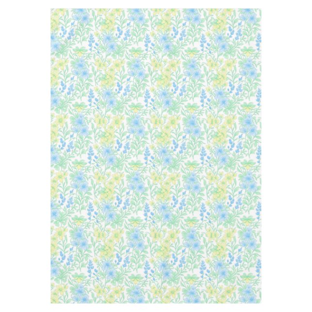 Fresh Pastel Floral Pattern Tablecloth (Front)