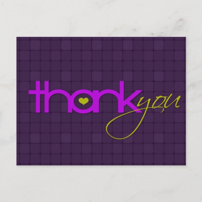 Fresh pastel Modern Thank You Postcard (Front)