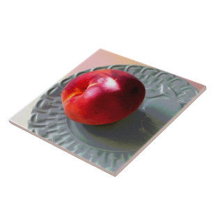 Fresh Peach in sunlight Tile