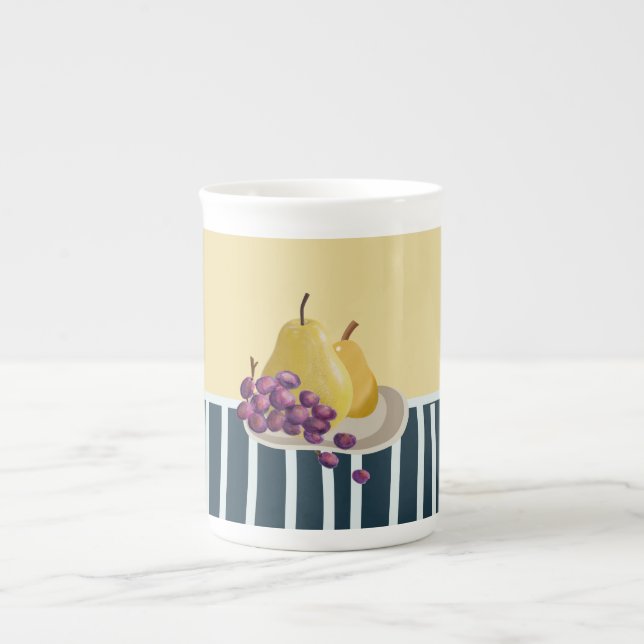 Fresh Pear | modern still life Bone China Mug (Front)