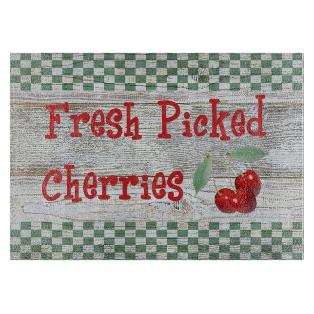 Fresh Picked Cherries Cutting Board (Front)