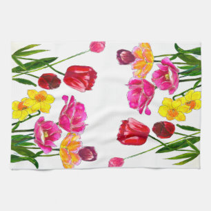 Fresh-Picket Tulips Kitchen Towels