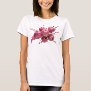 Fresh Pink Abstract Apple Fashion Print T-Shirt