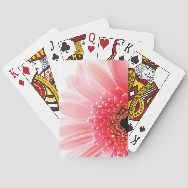 Fresh Pink Gerbera Daisy Photograph Playing Cards (Back)