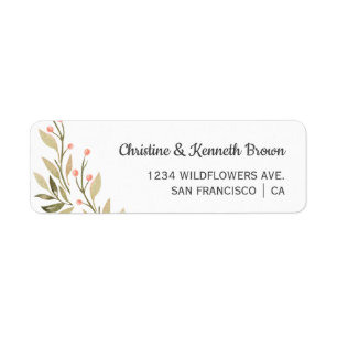 Fresh Pink wildflowers wedding personalised