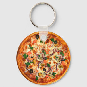 Fresh Pizza Theme Key Ring