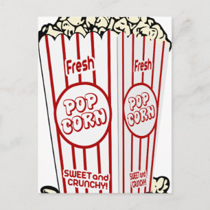 Fresh pop corn postcard