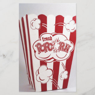 Fresh Popcorn Bag red Vintage Stationery