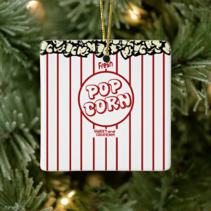 Fresh Popcorn Ceramic Ornament