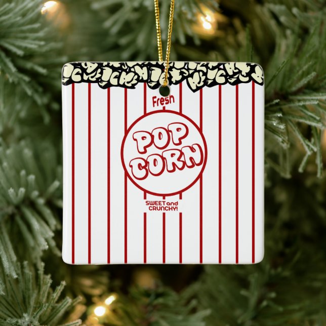 Fresh Popcorn Ceramic Ornament (Tree)