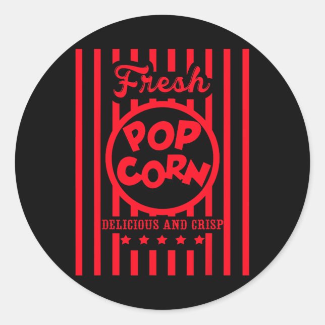 FRESH Popcorn Costume for Halloween  Classic Round Sticker (Front)