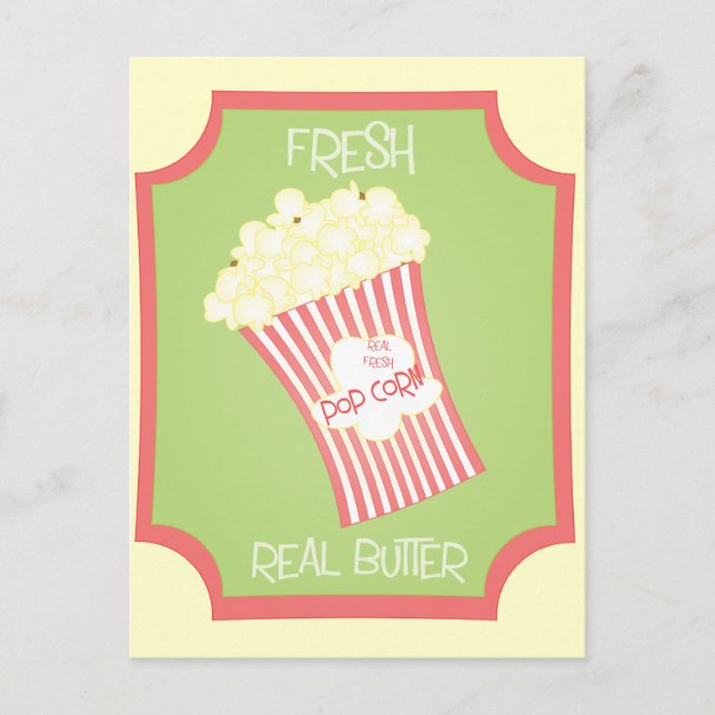 Fresh Popcorn Postcard (Front)