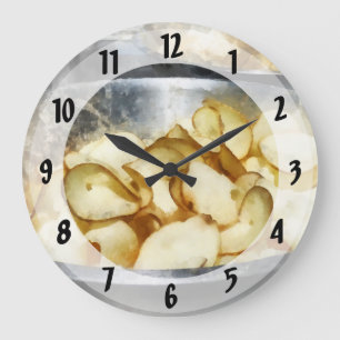 Fresh Potato Chips Large Clock