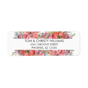 Fresh Pretty Floral Garden Return Address