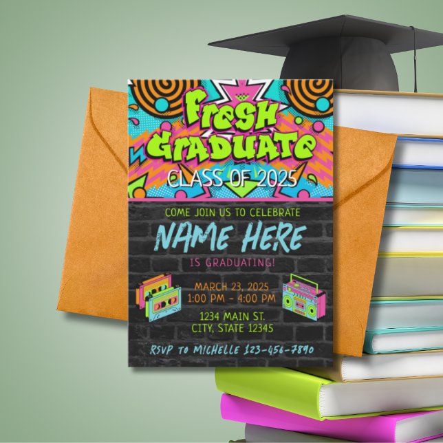 Fresh Prince 90s High School Graduation Party  Invitation (Creator Uploaded)