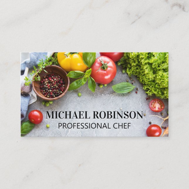 Fresh Produce and Spices Business Card (Front)