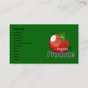 Fresh Produce Business Cards