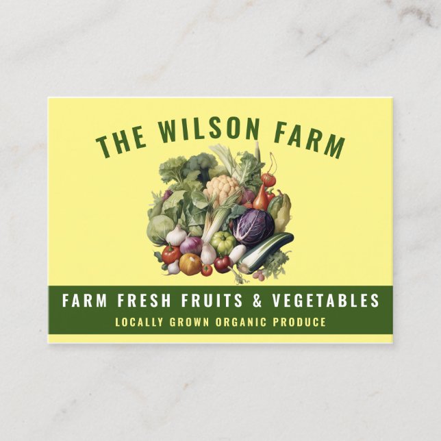 Fresh Produce Farmers Business Card (Front)