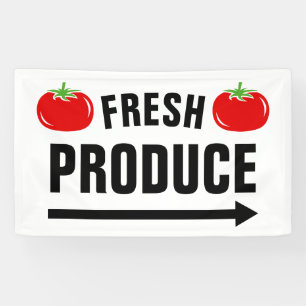 Fresh Produce Farmer's Market Tomato Sign Banner