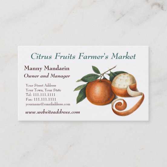 Fresh Produce Business Cards Zazzle UK