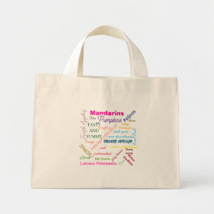 Fresh Produce Names Tote Bag
