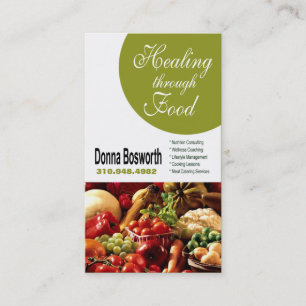 Fresh Produce Nutritionist Food Coach, Weight Loss Business Card