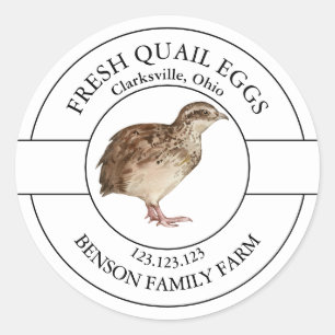 Fresh Quail Eggs Label