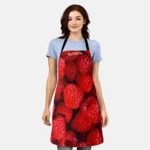 Fresh Raspberries all shades of red fresh yummy Apron