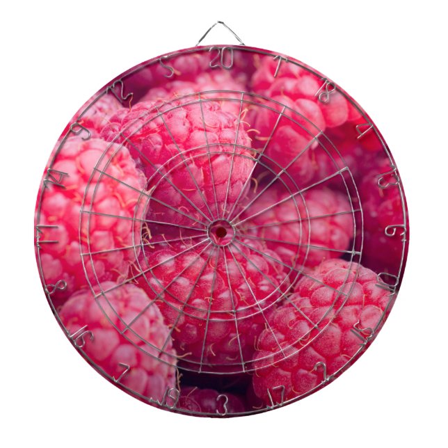 Fresh raspberries dartboard (Front)