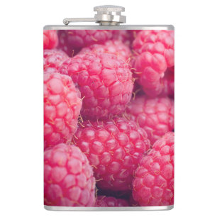 Fresh raspberries hip flask