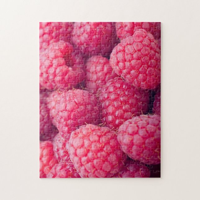 Fresh raspberries jigsaw puzzle (Vertical)