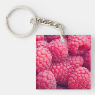 Fresh raspberries key ring