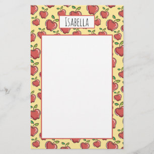 Fresh Red Apples Stationery