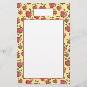 Fresh Red Apples Stationery