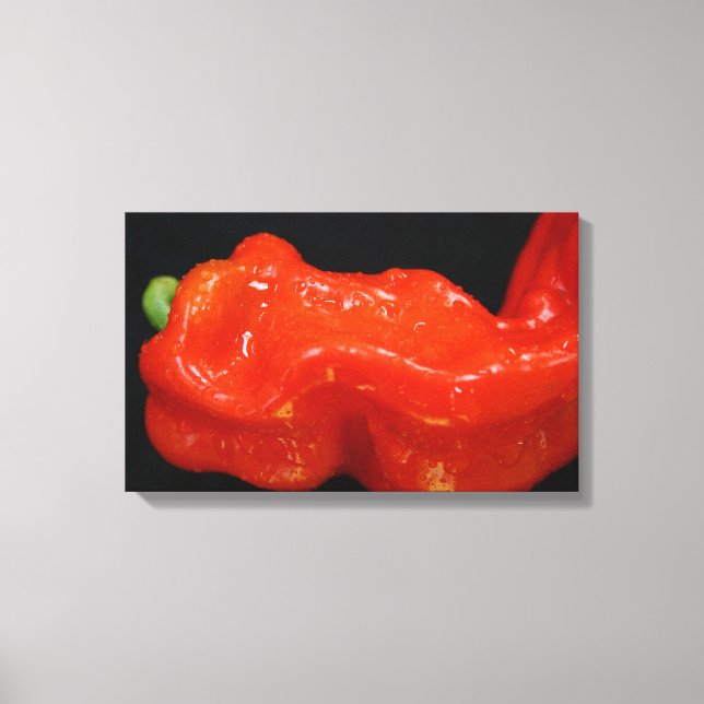 Fresh Red Bell Pepper Canvas Print (Front)