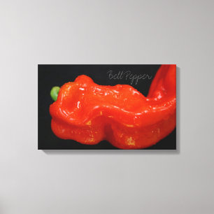 Fresh Red Bell Pepper Canvas Print