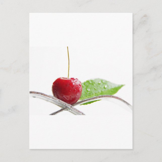 Fresh red cherries Gourmet Postcard (Front)