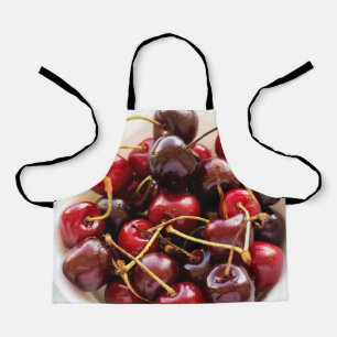 Fresh Red Cherries in a Bowl Photograph Apron