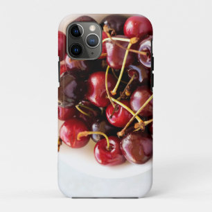Fresh Red Cherries in a Bowl Photograph iPhone 11 Pro Case