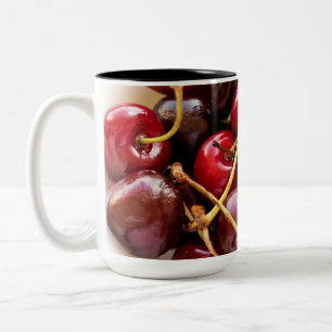 Fresh Red Cherries in a Bowl Photograph Two-Tone Coffee Mug