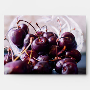 Fresh Red Cherries Photograph Envelope