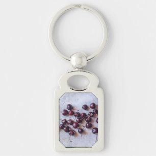 Fresh Red Cherries Photograph Key Ring