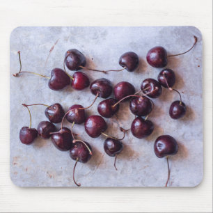Fresh Red Cherries Photograph Mouse Mat