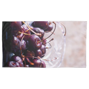 Fresh Red Cherries Photograph Pillowcase