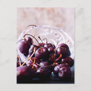 Fresh Red Cherries Photograph Postcard