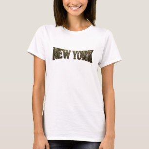 Fresh Red NEW YORK Artistic Motif T-Shirt