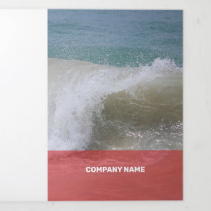 Fresh Red&Pink Modern Transparency Tri-Fold Card