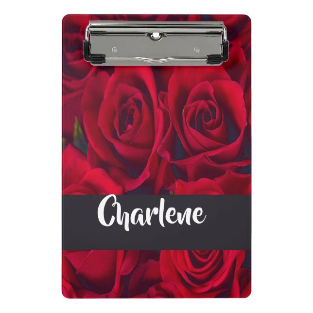 Fresh red roses mini clipboard (Front)