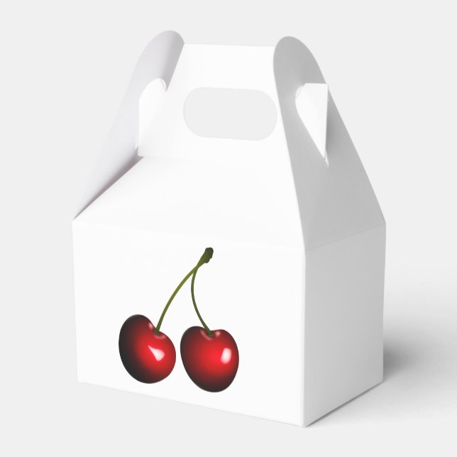 Fresh Red Sweet Cherries Favour Box (Back Side)